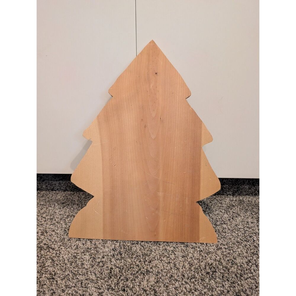 Wood Christmas Tree Board 14.5" Charcuterie Serving Tray Rustic Craft Blank